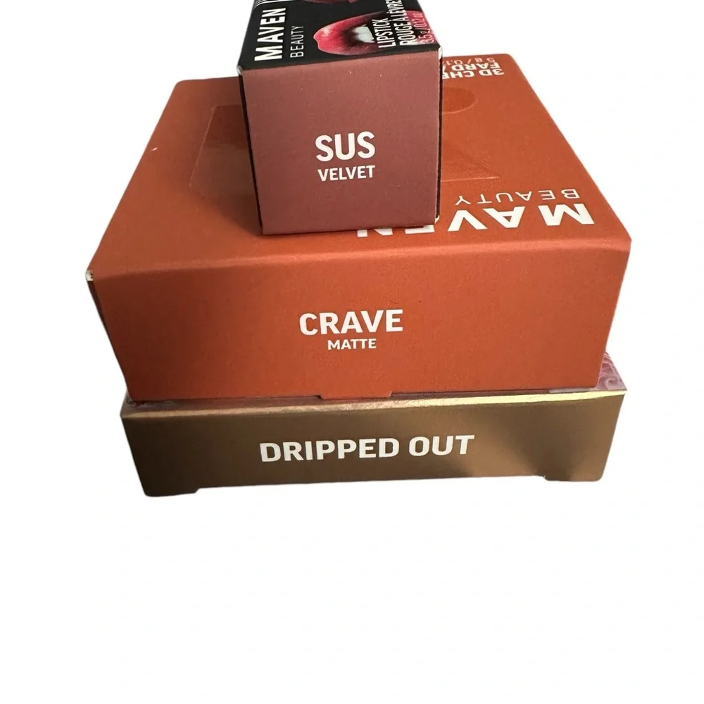 Maven🥳HOST PICK🥳 Bundle 3D Cheek Powder, Highlighter & Sue Velvet Lipstick NIB